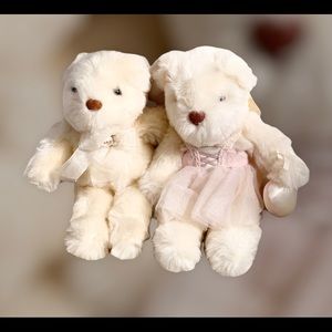 Vintage pair teddy bear Plush stuffed animals